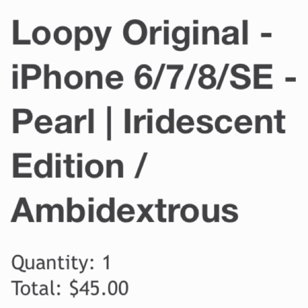 Loopy Case Pearl Iridescent for iPhone 6/7/8/SE